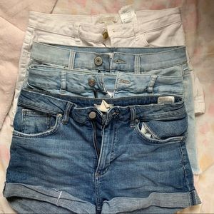 4 PAIRS OF JEAN SHORTS